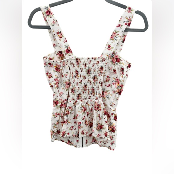 MIND CODE floral corset zipper front with peplum top - Picture 2 of 4